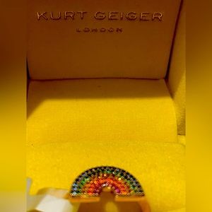 NWT Kurt Geiger London Rainbow Band Ring - Size 8